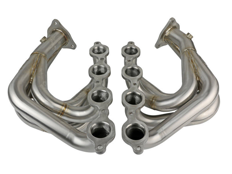 aFe Twisted 304SS Header 2020 Chevy Corvette (C8) 6.2L V8 - Brushed