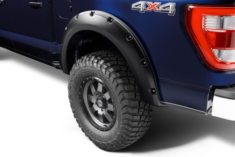 Bushwacker 21-22 Ford F-150 (Excl. Lightning) Pocket Style Fender Flares 2pc Rear - Black