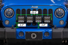 Load image into Gallery viewer, Diode Dynamics Jeep JK SS5 4-Pod CrossLink Grille Lightbar Kit Sport - Yellow Combo