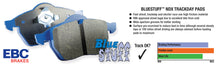 Load image into Gallery viewer, EBC 03-04 Infiniti G35 3.5 (Manual) (Brembo) Bluestuff Front Brake Pads