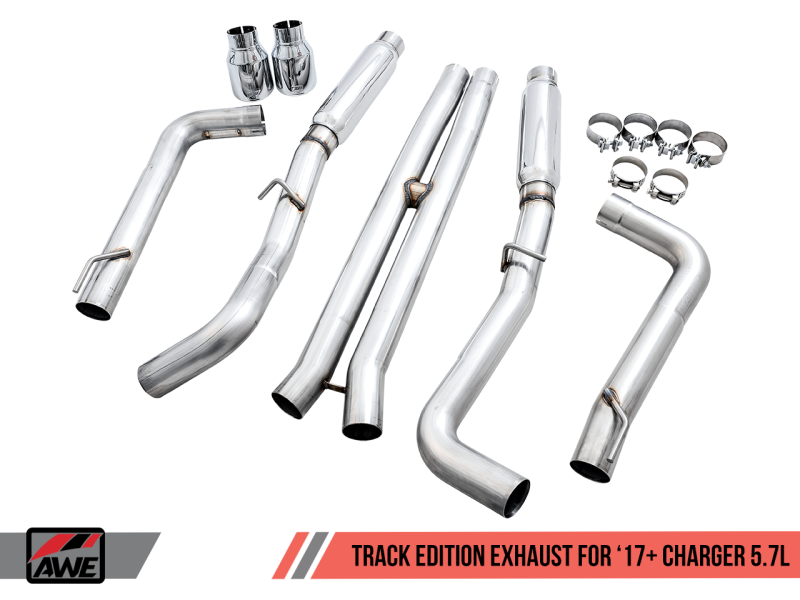 AWE Tuning 2017+ Dodge Charger 5.7L Track Edition Exhaust - Chrome Silver Tips