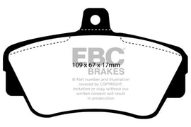 EBC 90-94 Mazda Protege 1.8 (Rear Rotors) Redstuff Rear Brake Pads