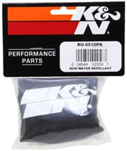 Load image into Gallery viewer, K&amp;N Round Straight - Black - 3.5in ID x 5in H - PreCharger Air Filter Wrap Blue
