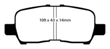 Load image into Gallery viewer, EBC 05-09 Buick Allure (Canada) 3.6 Yellowstuff Rear Brake Pads