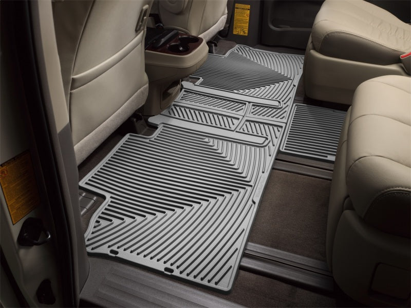 WeatherTech 11+ Toyota Sienna Rear Rubber Mats - Grey