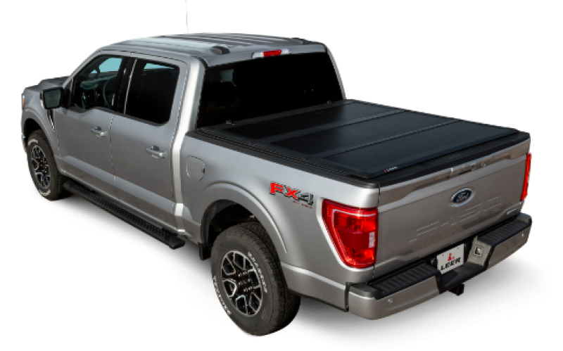 LEER 2007-2013 GM Silverado/Sierra HF350M 5Ft 8In Tonneau Cover - Folding Full Size Short Bed