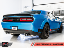 Load image into Gallery viewer, AWE Tuning 2015+ Dodge Challenger 6.4L/6.2L Non-Resonated Touring Edition Exhaust - Quad Silver Tips