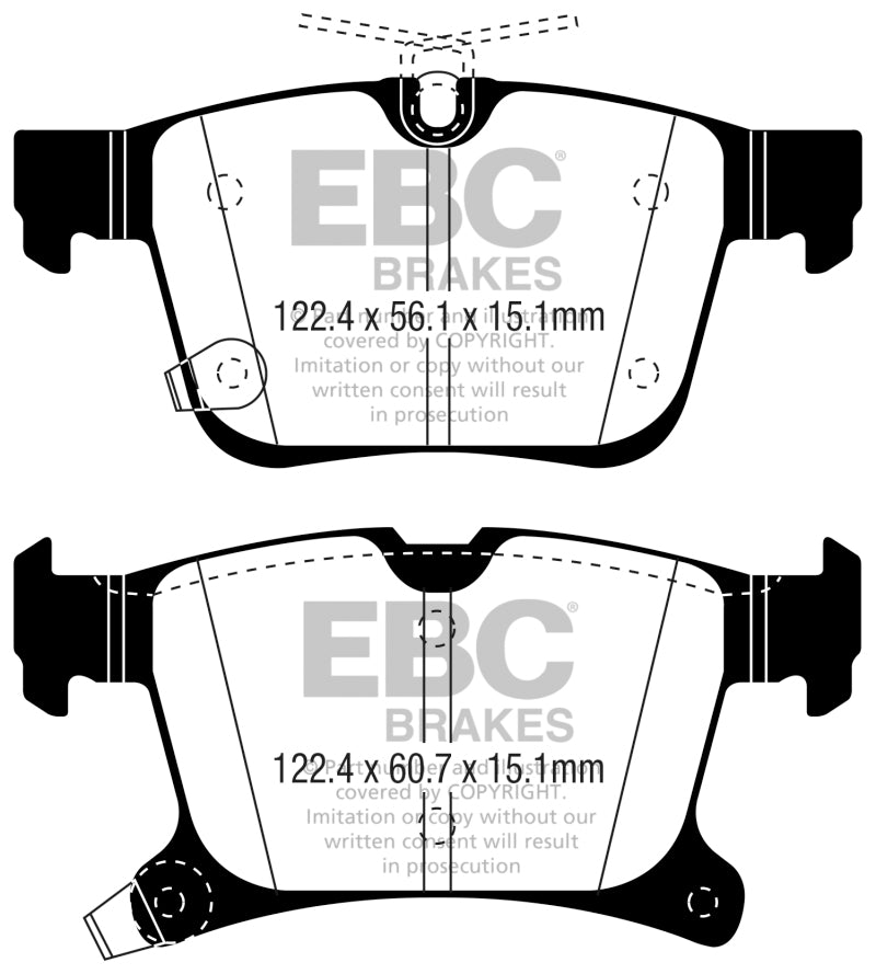 EBC 2016+ Chrysler Pacifica (RU) 3.6L Yellowstuff Rear Brake Pads