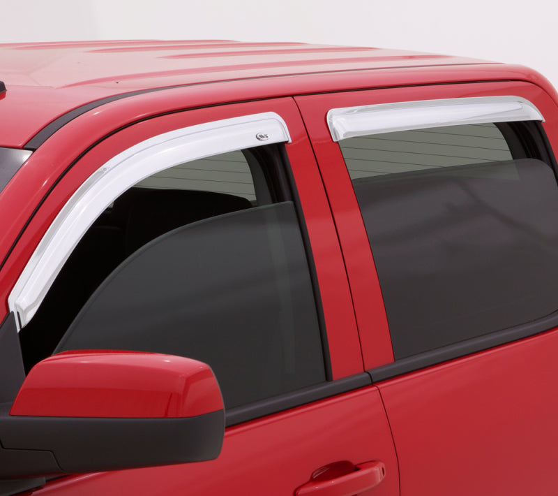 AVS 10-15 Hyundai Tucson Ventvisor Outside Mount Front & Rear Window Deflectors 4pc - Chrome