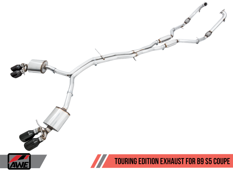 AWE Tuning Audi B9 S5 3.0T Touring Edition Exhaust - Black Diam Tips (102mm)