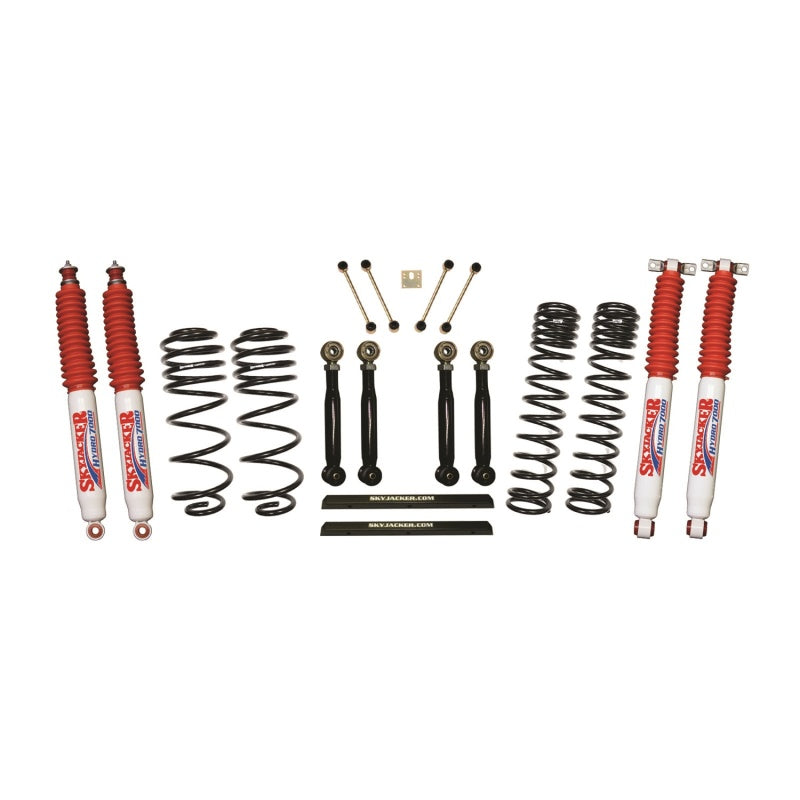 Skyjacker 03-06 Jeep TJ 4in D-Rate Long Travel Kit w/ Adj. FR/RR Lower Flex Links/Hydro 7000 Shocks