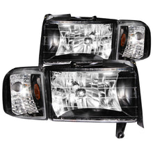 Load image into Gallery viewer, ANZO 1994-2001 Dodge Ram Crystal Headlights Black