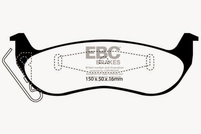 EBC 03+ Ford Crown Victoria 4.6 Greenstuff Rear Brake Pads