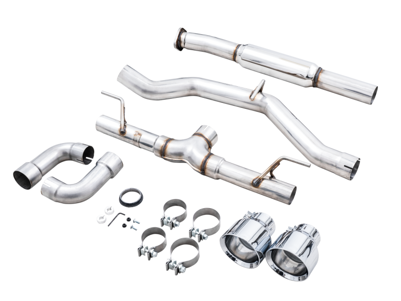 AWE Subaru BRZ/ Toyota GR86/ Toyota 86 Track Edition Cat-Back Exhaust- Chrome Silver Tips