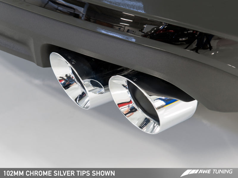 AWE Tuning Audi C7.5 A7 3.0T Touring Edition Exhaust - Quad Outlet Chrome Silver Tips