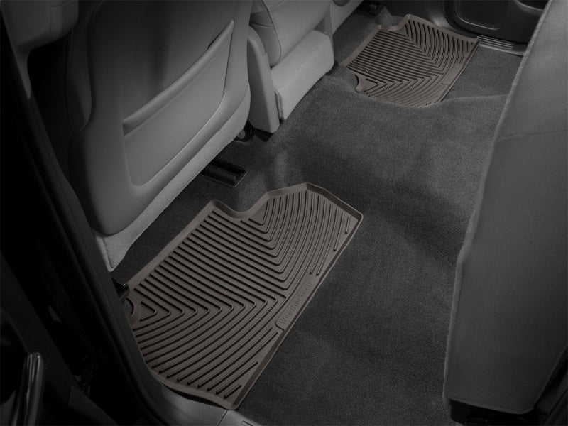 WeatherTech 2014+ Chevrolet Silverado Rear Rubber Mats - Cocoa