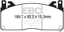 EBC 2015+ Ford Mustang (6th Gen) 5.2L (GT350) Shelby Redstuff Front Brake Pads