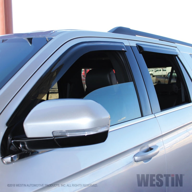 Westin 2018-2019 Ford Expedition Wade Slim Wind Deflector 4pc - Smoke