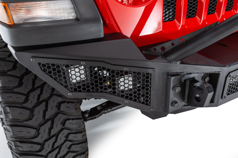 Go Rhino 07-20 Jeep Wrangler JL/JLU/JK/JKU/Gladiator JT Rockline Full Width Bumper w/ Overrider