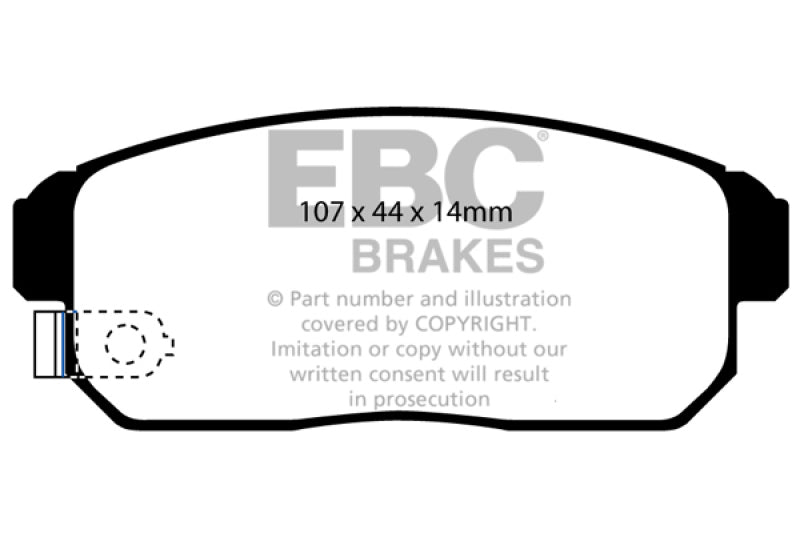 EBC 02-03 Infiniti G20 2.0 Yellowstuff Rear Brake Pads