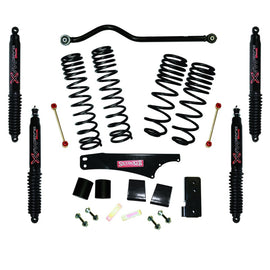 Skyjacker 2007-2018 Jeep Wrangler JK 2 Door 4WD Long Travel 3.5in-4in Lift Kit w/Black Max Shocks