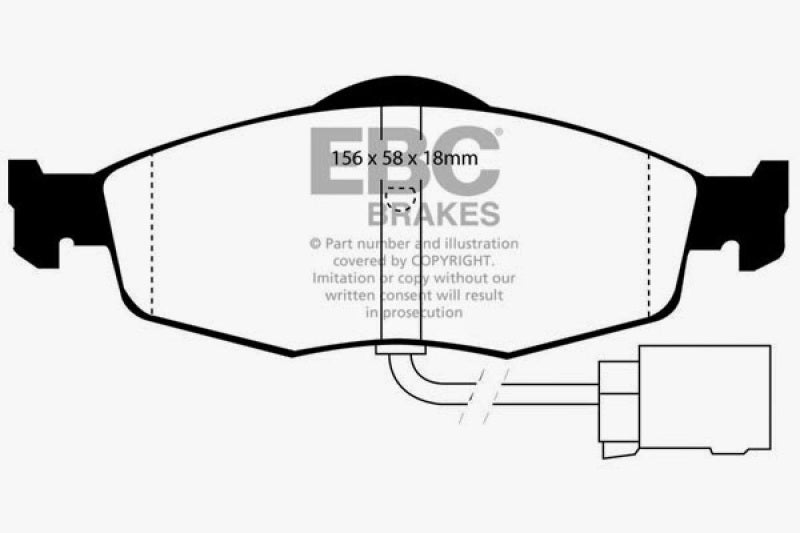EBC 95-00 Ford Contour 2.0 Redstuff Front Brake Pads
