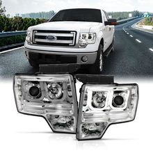 Load image into Gallery viewer, ANZO 2009-2014 Ford F-150 Projector Headlights w/ U-Bar Chrome