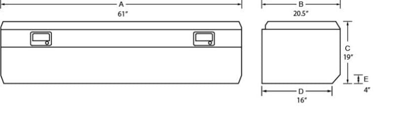 Tradesman Steel Flush Mount Truck Tool Box (60in.) - White