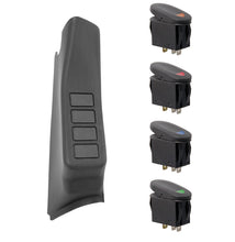 Load image into Gallery viewer, Rugged Ridge A-Pillar 4 Switch Pod Kit Black RHD 07-10 Jeep Wrangler