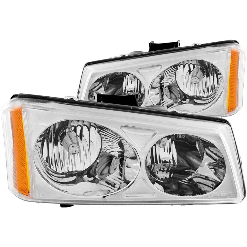 ANZO 2003-2006 Chevrolet Silverado 1500 Crystal Headlights Chrome