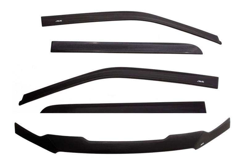 AVS 15-18 Chevy Silverado 2500 Crew Cab Ventvisor & Aeroskin Deflector Combo Kit - Matte Black