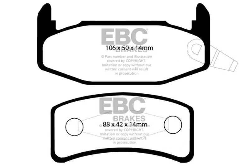 EBC 88-90 Buick Regal 2.8 Redstuff Rear Brake Pads