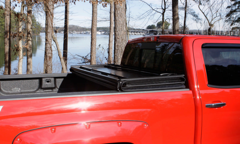 Lund 22-23 Ford Maverick (4.5ft Bed) Hard Fold Tonneau Cover - Black