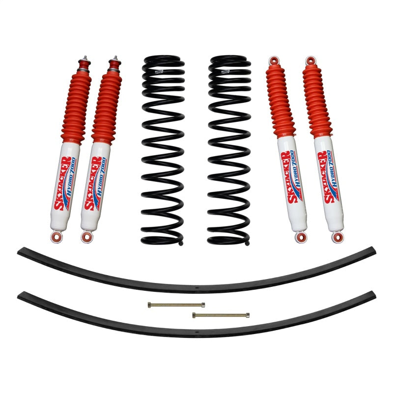 Skyjacker 3in Front Dual Rate Long Trvl Coil Suspension Kit w/ Rear Add A Leafs & Hydro 7000 Shocks