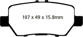 EBC 05-08 Acura RL 3.5 Redstuff Rear Brake Pads