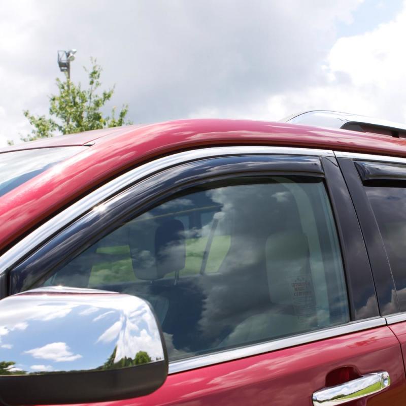 AVS 13-18 Hyundai Santa Fe (Excl. XL Model) Ventvisor Front & Rear Window Deflectors 4pc - Smoke