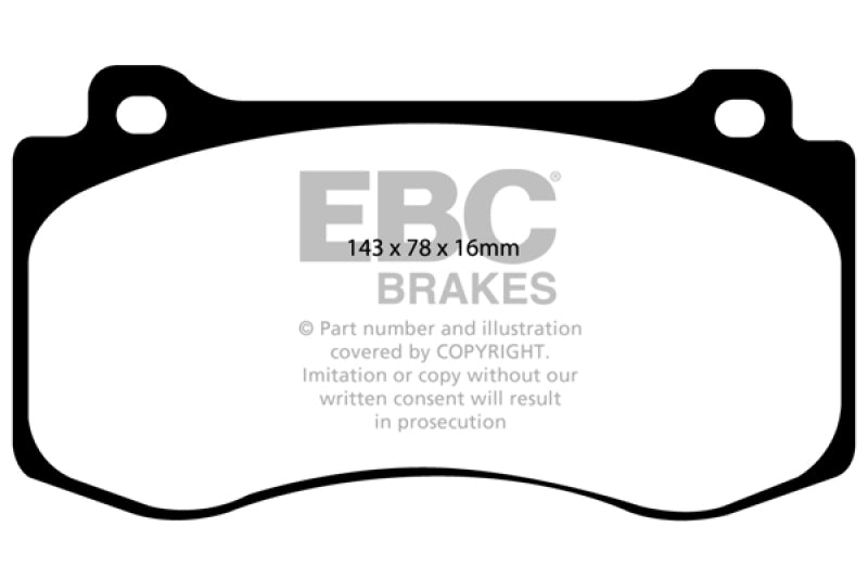 EBC 06-10 Jeep Grand Cherokee SRT-8 6.1L Orangestuff Front Brake Pads