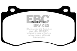 EBC 06-10 Jeep Grand Cherokee SRT-8 6.1L Orangestuff Front Brake Pads