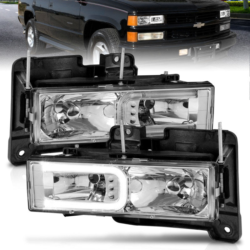 ANZO 1999-2000 Cadillac Escalade Crystal Headlights