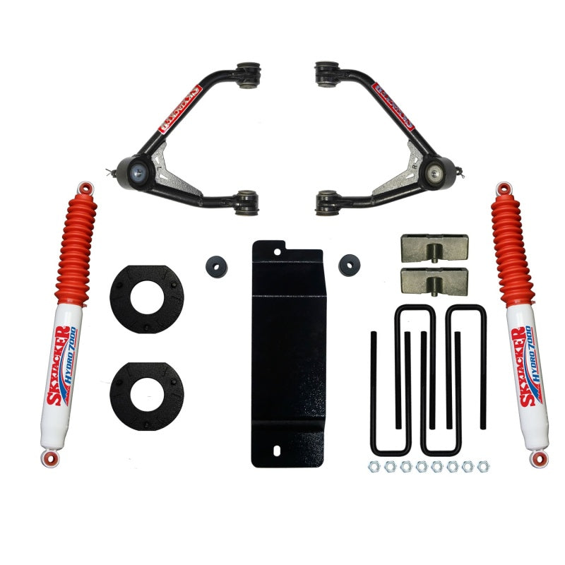 Skyjacker 2014-2016 GM 1500 4WD (w/Alum or Steel UCA) 3.5-4in UCA Lift Kit w/Rear Hydro 7000 Shocks