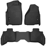 Husky Liners 10-18 Dodge Ram 1500 Quad Cab X-Act Contour Front & Second Seat Floor Liners - Black