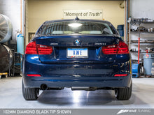 Load image into Gallery viewer, AWE Tuning 13-18 BMW 320i (F30) Touring Edition Exhaust w/ Performance Mid Pipe - Diamond Blk Tips