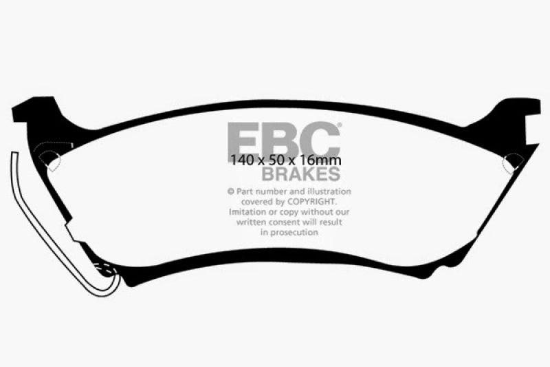 EBC 98 Mercedes-Benz M-Class (ML) ML320 3.2 Yellowstuff Rear Brake Pads