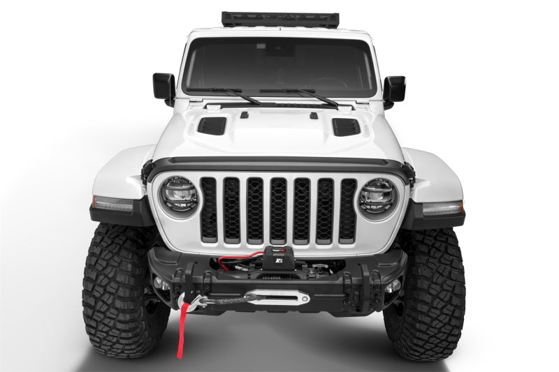 AVS 2018+ Jeep Wrangler (JL) 2dr/4dr Aeroskin II Textured Low Profile Hood Shield - Black