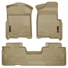 Load image into Gallery viewer, Husky Liners 09-12 Ford F-150 Super Cab WeatherBeater Combo Tan Floor Liners