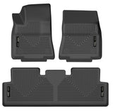 Husky Liners 20-22 Tesla Y WeatherBeater Front & 2nd Seat Floor Liner - Blk