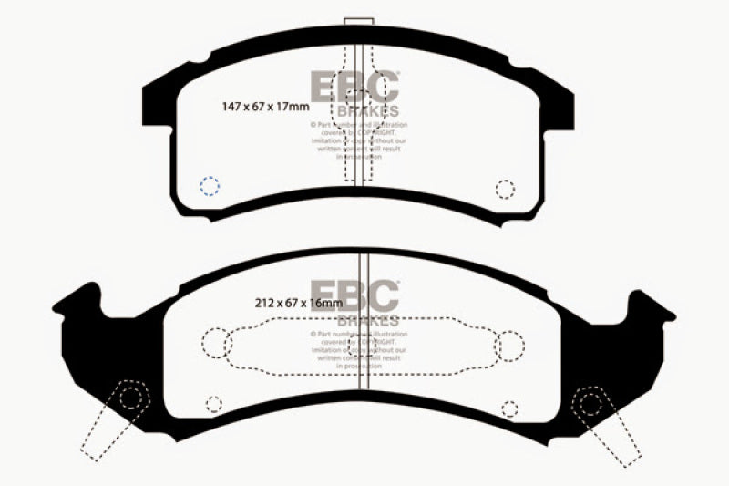 EBC 92-93 Chevrolet Lumina APV 3.1 Greenstuff Front Brake Pads