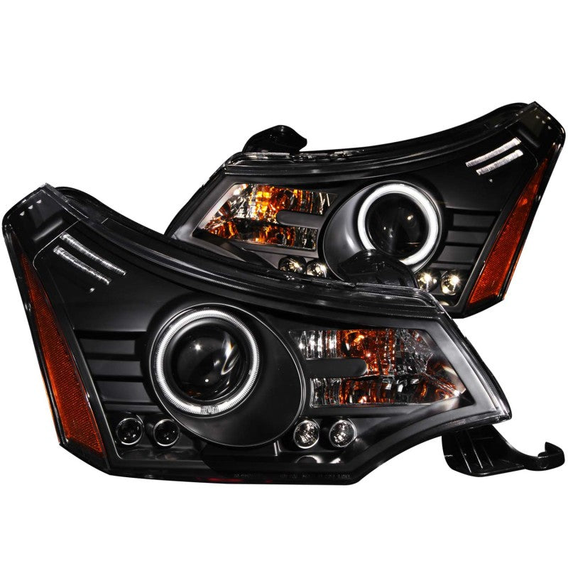 ANZO 2008-2011 Ford Focus Projector Headlights Black