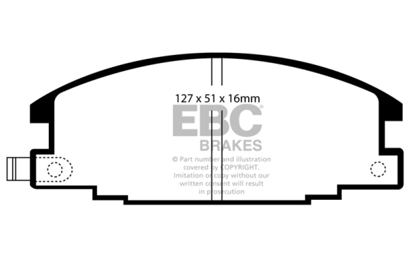 EBC 94-95 Honda Passport 2.6 Greenstuff Front Brake Pads