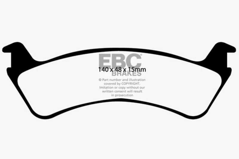 EBC 00-02 Ford Explorer Sport 4.0 2WD (Phenolic PisTons) Greenstuff Rear Brake Pads